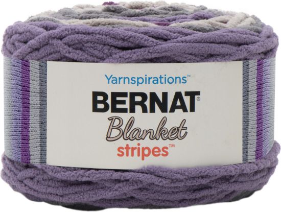 Picture of Bernat Blanket Stripes Yarn Eggplant
