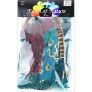 Picture of Packaged Feathers 7g Teal, Wood & Jasper