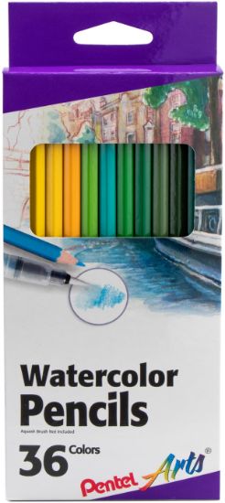 Picture of Pental Arts Watercolor Pencils 36/Pkg Assorted Colors