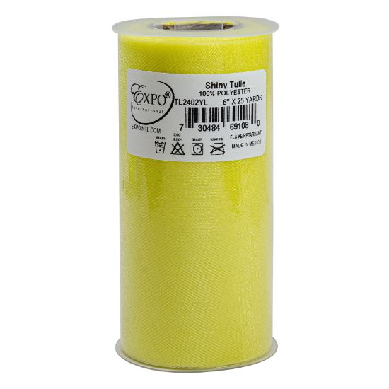 Picture of Shiny Tulle 6" Wide 25yd Spool Yellow