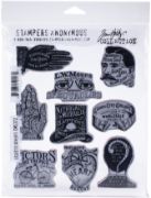 Picture of Tim Holtz Cling Stamps 7"X8.5" Eclectic Adverts