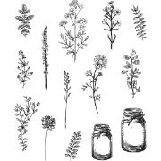 Picture of Tim Holtz Cling Stamps 7"X8.5" Flower Jar