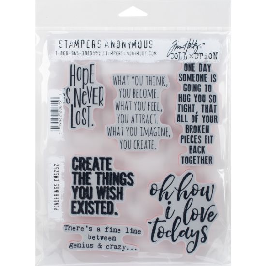 Picture of Tim Holtz Cling Stamps 7"X8.5" Ponderings