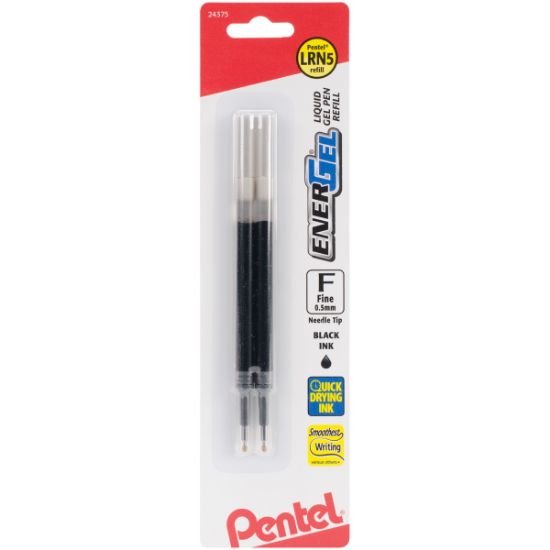 Picture of EnerGel Gel Pen Refill Ink for .5mm Needle Tip Pen 2/Pkg Black