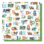 Picture of A Day At The Zoo Double-Sided Cardstock 12"X12"-ABC's