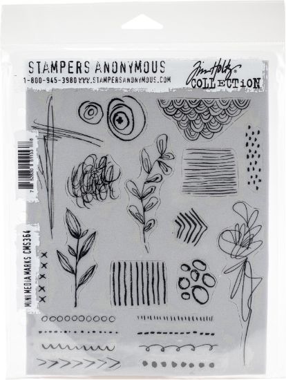 Picture of Tim Holtz Cling Stamps 7"X8.5" Mini Media Marks