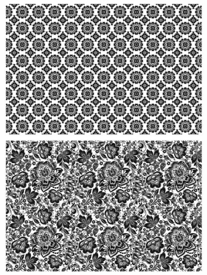 Picture of Tim Holtz Cling Stamps 7"X8.5"-Rosette & Floret