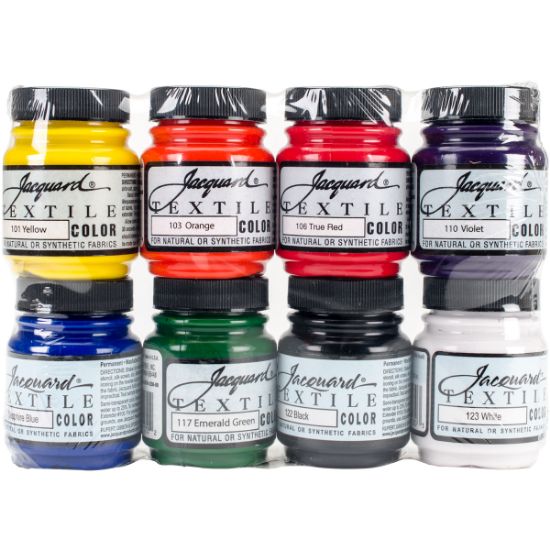Picture of Jacquard Textile Color Fabric Paint 2.25oz 8/Pkg Primary & Secondary Colors