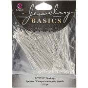 Picture of Jewelry Basics Metal Findings 140/Pkg Bright Silver Eye Pins
