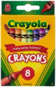 Picture of Crayola® Classic Color Crayons, Peggable Retail Pack, Peggable Retail Pack, 8 Colors