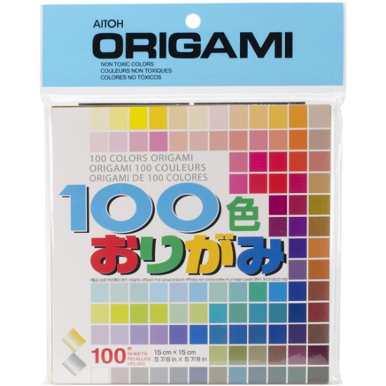 Picture of Origami Paper 5.875"X5.875" 100 Sheets Assorted Colors
