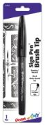 Picture of Pentel Arts Sign Pen With Brush Tip Black