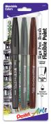 Picture of Pentel Arts Sign Pens With Brush Tip 3/Pkg Assorted