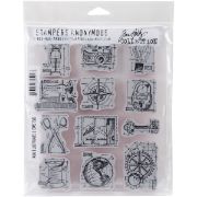 Picture of Tim Holtz Cling Stamps 7"X8.5" Mini Blueprints #3