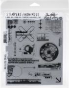 Picture of Tim Holtz Cling Stamps 7"X8.5" Mini Glitch