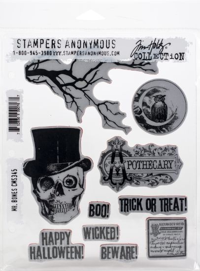 Picture of Tim Holtz Cling Stamps 7"X8.5" Mr. Bones