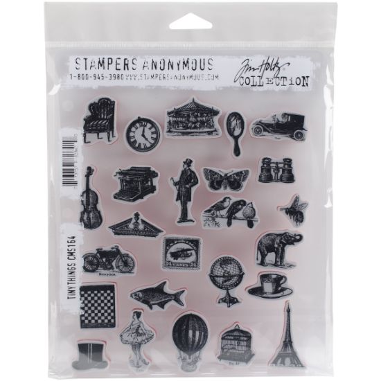 Picture of Tim Holtz Cling Stamps 7"X8.5" Tiny Things