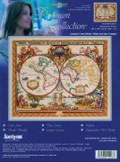 Picture of Platinum Collection Olde World Map Counted Cross Stitch Kit 18"X15" 14 Count