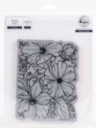 Picture of Pinkfresh Studio Cling Rubber Background Stamp A2 Floral Focus