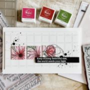 Picture of Pinkfresh Studio Cling Rubber Background Stamp A2 Floral Focus