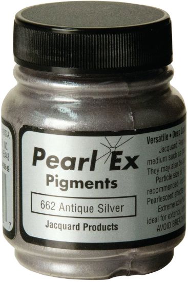 Picture of Jacquard Pearl Ex Powdered Pigment .75oz Antique Silver
