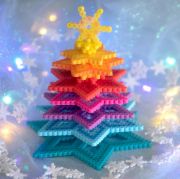 Picture of Perler Fused Bead Kit-3D Rainbow Christmas Tree