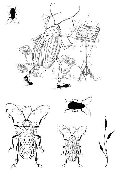 Picture of Pink Ink Designs A6 Clear Stamp-The Conductor