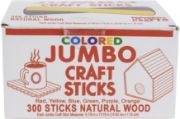 Picture of Jumbo Craft Sticks 300/Pkg Colored