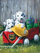 Picture of Junior Small Paint By Number Kit 8.75"X11.75" Fire Wagon