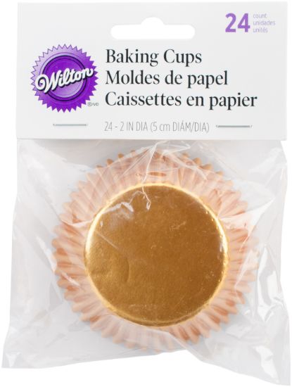 Picture of Standard Baking Cups Gold Foil 24/Pkg