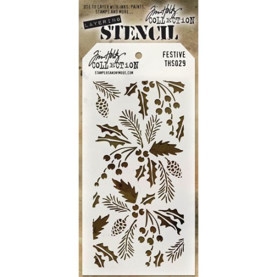 Picture of Tim Holtz Layered Stencil 4.125"X8.5" Festive