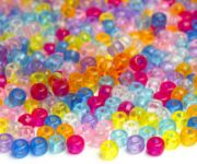 Picture of Pony Beads 6mmx9mm 1,000/Pkg Transparent Multicolor