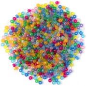 Picture of Pony Beads 6mmx9mm 1,000/Pkg Transparent Multicolor
