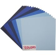 Picture of My Colors Canvas Cardstock Bundle 12"X12" 18/Pkg Blue Tones
