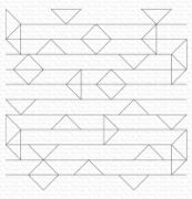 Picture of My Favorite Things Background Cling Rubber Stamp 5.75"X5.75" Abstract Triangle Background