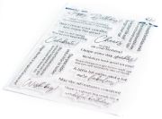 Picture of Pinkfresh Studio Clear Stamp Set 6"X8"-Happy Birthday Sentiments