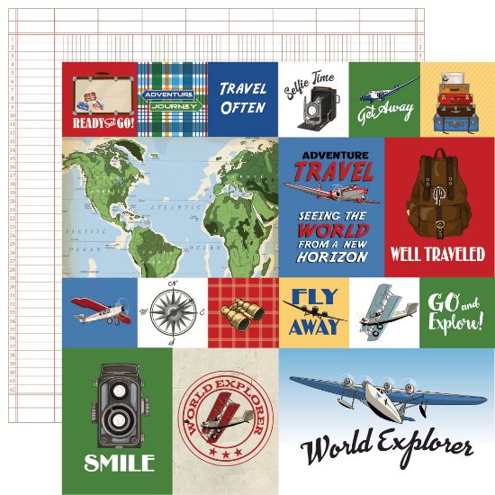 Picture of Our Travel Adventure Double-Sided Cardstock 12"X12" Journaling Cards