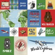 Picture of Our Travel Adventure Double-Sided Cardstock 12"X12" Journaling Cards