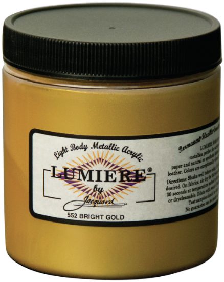 Picture of Jacquard Lumiere Metallic Acrylic Paint 8oz Bright Gold