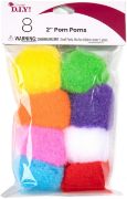 Picture of Pom-Poms 2" 8/Pkg Multi-Colored