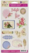 Picture of Julie Nutting Frayed Denim Chipboard Stickers 21/Pkg  
