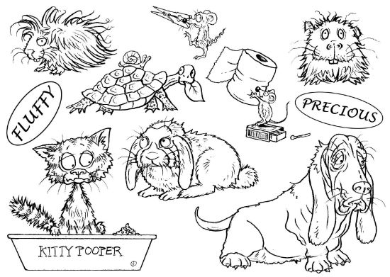 Picture of The Card Hut Clear Stamps 4"X6" By Mark Bardsley-Pets - Precious Pets 2