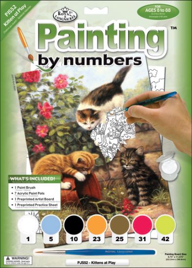 Picture of Junior Small Paint By Number Kit 8.75"X11.75" Kittens At Play
