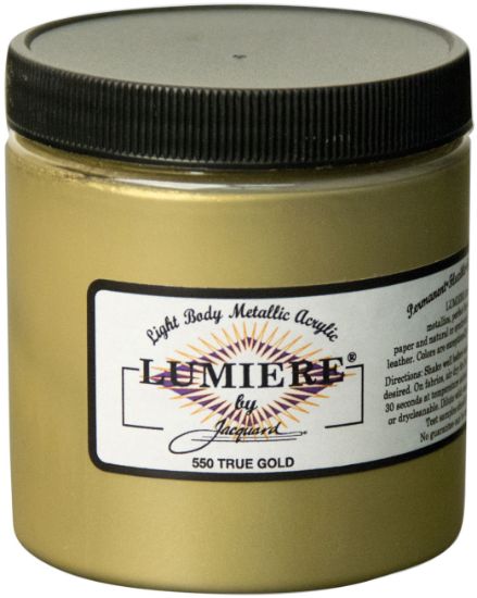 Picture of Jacquard Lumiere Metallic Acrylic Paint 8oz True Gold