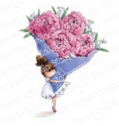 Picture of Stamping Bella Cling Stamps Teeny Tiny Townie With A Bouquet