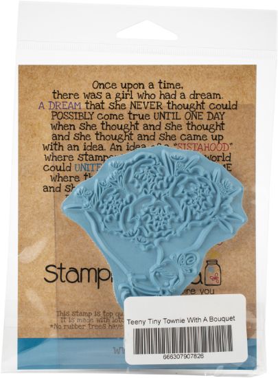 Picture of Stamping Bella Cling Stamps Teeny Tiny Townie With A Bouquet