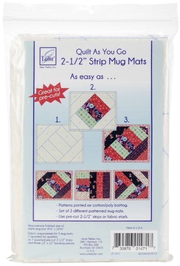 Picture of June Tailor Quilt As You Go 2.5" Strip Mug Mats 3/Pkg Finished Size 8.5"X10.5"