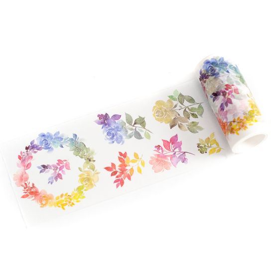 Picture of Pinkfresh Studio Washi Tape 4"X11yd-Rainbow Floral