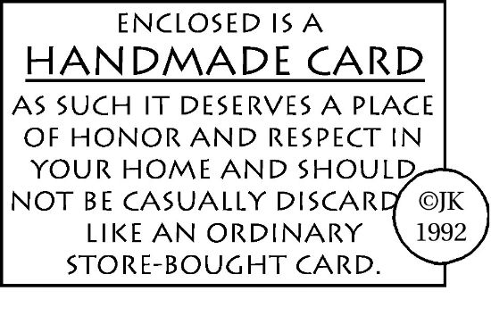 Picture of Judikins Rubber Stamp 1.75"X1.25" Handmade Card