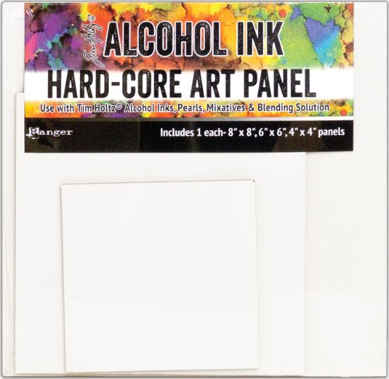 Picture of Tim Holtz Alcohol Ink Hard Core Art Panel 3/Pkg Square 4"X4", 6"X6", 8"X8", 1 Each